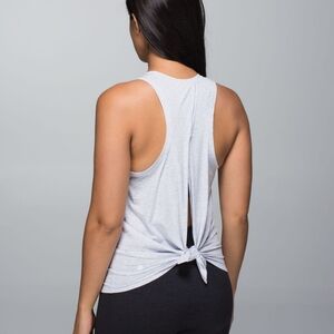 Lululemon All Tied Up Tank Heathered Cool Breeze